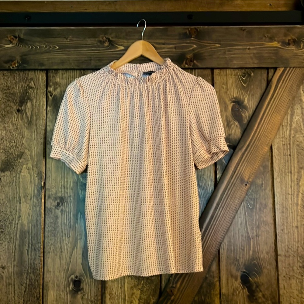 Pale Pink Polkadot Blouse